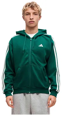 Imagen del producto de Sudadera con capucha Adidas Essentials 3 Stripes "Collegiate Green/Off White" para Hombre