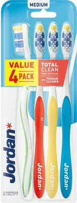 Image de Brosse à dents Jordan Total Clean Medium Pack de 4 - 1 pièce
