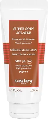 Produktbild von Sisley Super Soin Solaire Silky Body Cream Spf 30, Sonnenschutzcreme, Körper, Tube, Nährend, Schutz, normale Haut, 200 ml