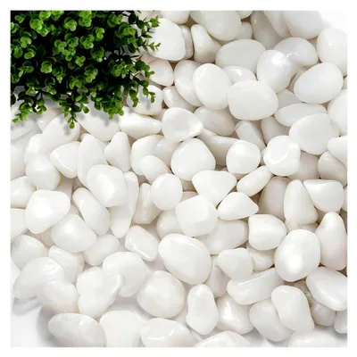 Produktbild von Kleine weiße Dekosteine, 500g, Mini-Kieselsteine, Vasenfüller, Gartendekosteine, weiße Zierkies, Marmorkies 10-30 mm, kleine Ziersteine für Garten, Blumentöpfe, Aquarien