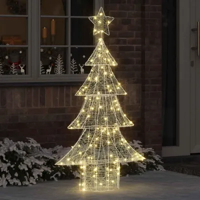Zdjęcie produktu dla vidaXL Choinka ze 160 diodami LED w kolorze ciepłej bieli 150 cm akrylowa