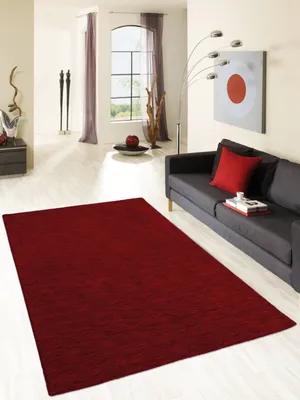 Produktbild von Teppich NONZA | Farbe: Rot; Größe: 250 x 350 cm | strapazierfähig und leicht zu reinigen | Wohnzimmer | Schlafzimmer