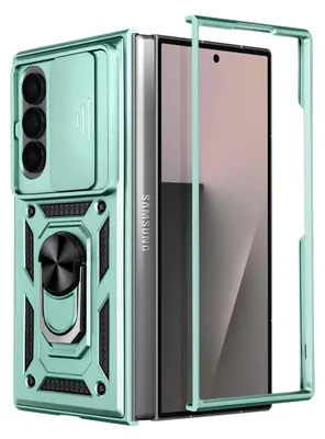 Produktbild von Avizar, Hülle Galaxy Z Fold7 mit Ringhalter und Kameraschutz, Blassgrün