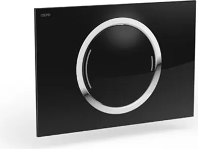 Immagine prodotto di Mepa Betätigungsplatte MEPAZERO 2-Mengen Technik Glas7Schwarz, betätigung vorne