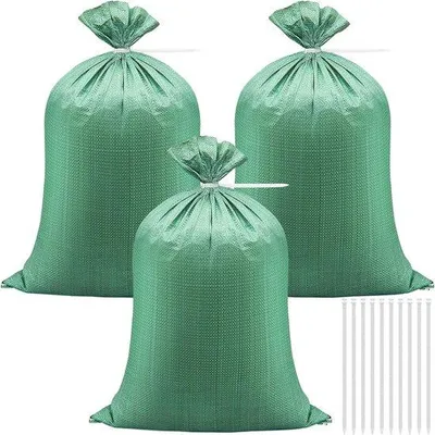Image de Paniers en carton résistants 50 x 80 cm - 20 pièces - Sacs poubelle tissés pour le jardin et les chantiers