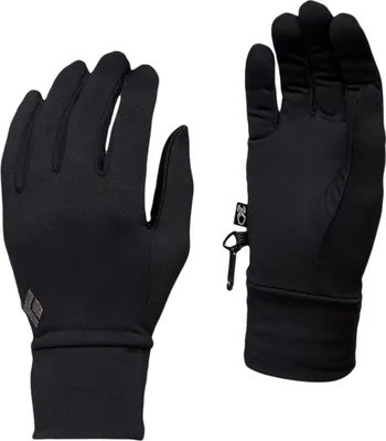 Schwarze Touchscreen-Handschuhe "Lightweight Screentap Gloves" von Black Diamond; ideal für den Einsatz mit mobilen Geräten.