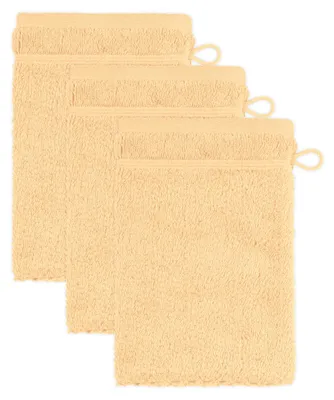 Productafbeelding van Frottana Pearl washandje, 15 x 20 cm, gemaakt van 100% katoen, kleur: mais, set van 3