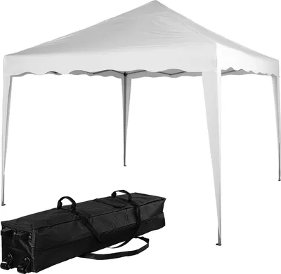 Produktbild von INSTENT® Pavillon 3x3m WASSERDICHT BASIC Weiß Garten Party Zelt faltbar