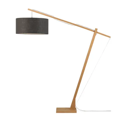 Produktbild von GOOD&MOJO - Stehleuchte Montblanc - Bambus/Dunkelgrau - 175x60x207cm für Wohnzimmer, Schlafzimmer