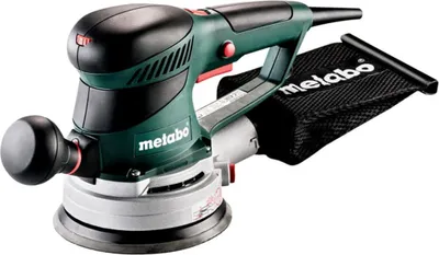 A Metabo SXE 450 Turbo Tec orbital sander is shown against a white background.