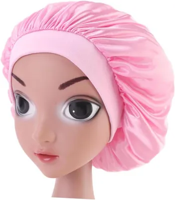 Productafbeelding van Slaapmuts Kinderen - Satijnen Hoofddeksel - Haar Beschermen - Brede Elastische Band - 27 x 10 cm - 5 Kleuren