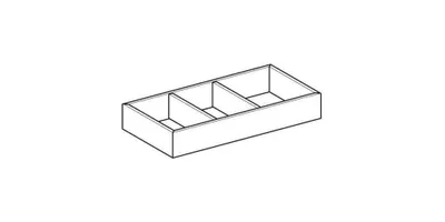 Produktbild von Schubladeneinsatz VariForm H-Unterteilung 150x62x373mm