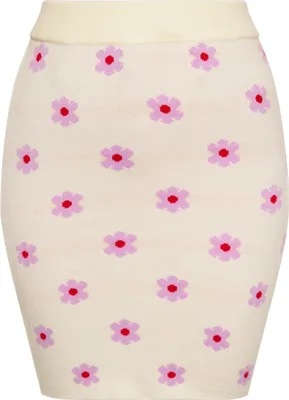 Produktbild von SWIRLY damen rock - creme lila rot, XL