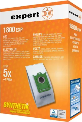 Produktbild von Expert 1800 EXP, Staubbeutel, Grün, Weiß, Synthetisch, 5 Stück(e)
