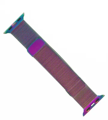 Image de Bracelet pour Apple Watch 1/2/3/4/5/6/7/8/9/SE, compatible avec les modèles 38/40/41 mm, en acier coloré