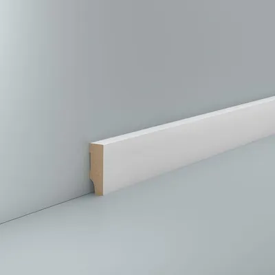 Produktbild von Sockelleiste MDF 13 x 40 Weiß RAL 9016 Foliert Fußleiste