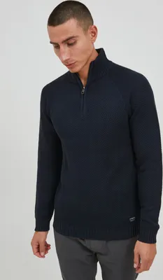 Produktbild von 11 Project PRStefanos Herren Strickpullover Troyer Grobstrick Pullover mit Stehkragen