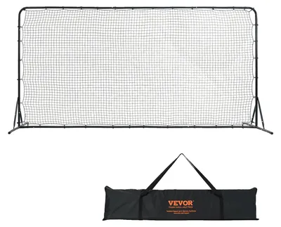 Produktbild von VEVOR Fußball Rückprallnetz, Kick-Back 99,1x99,1 cm, Tragbare Fußball Trainingsgeschenke, Vollständiges Tor-Netz, Hilfsmittel & Ausrüstung für Kinder, Jugendliche & alle Altersgruppen, Einfache Einrichtung & Perfekte Lagerung, 366x183 cm