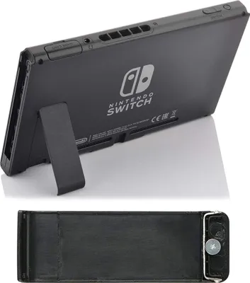 Produktbild von MMOBIEL Rückschale Bracket Kickstand Halter Mainframe Back für Nintendo Switch Black