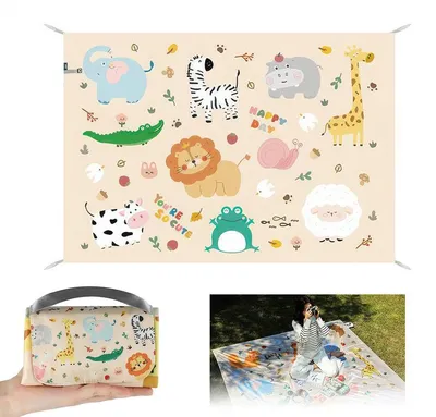 Produktbild von Ultraleichte wasserdichte Picknickdecke (150×210 cm) – Schmutzabweisend, leicht zu reinigen – ideal für Camping, Reisen und Picknicks