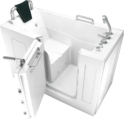 Produktbild von Sitzwanne Whirlpool Badewanne mit Tür S07WP-A-L 140x76cm