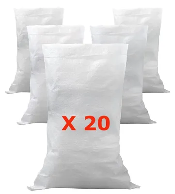 Image de Sacs en toile résistants, 20 pièces, 56 x 96 cm