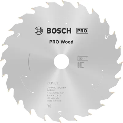 Productafbeelding van PRO Wood accuboormachine zaagblad, 150 x 1,6 x 20 mm, T24