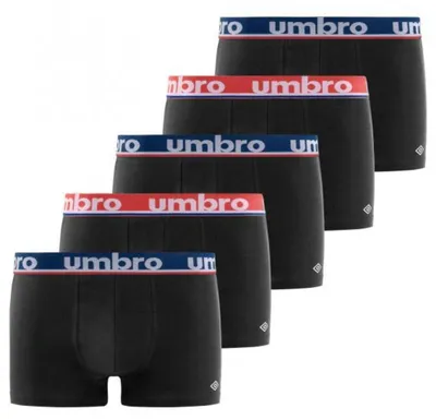 Immagine prodotto di Slip da uomo Umbro, 100% cotone, confezione da 5, colore nero, modello CLA8 (taglia XL)