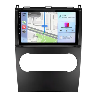 Immagine prodotto di Autoradio Android 15 Hexinex da 9 pollici, compatibile con Carplay, per Mercedes-Benz Classe A, Classe B, modelli W245, W696, W169, con Wi-Fi, Bluetooth, controllo al volante (SWC), FM, RDS, DSP, DAB+, USB, 2GB di RAM e 64GB di memoria
