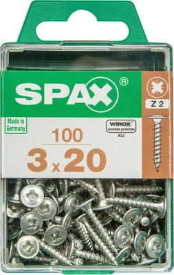 Produktbild von SPAX 4281010300202, Schraube, Zink, Faserplatte, Flachrundkopf, Torx, Blau