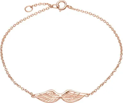 Produktbild von Unique Armband 925er Silber roségold Flügelanhänger SB0206
