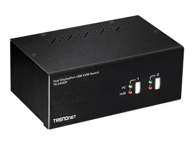 Obrázok produktu pre Trendnet TK-240DP Tastatur/Video/Maus (KVM)-Switch Schwarz