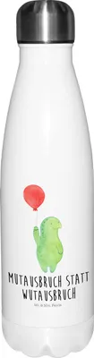 Produktbild von Mr. & Mrs. Panda Trinkflasche Schildkröte Luftballon - Weiß - Geschenk, Thermosflasche, trinkflaschen, thermosflaschen, Trinkgefäß, Schildkröten, Motivationsspruch