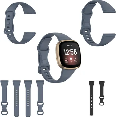 Produktbild von Pre Fitbit Versa 4 / Versa 3 / Sense plastový / silikónový remienok pre mužov / veľkosť L Cyan-Blue Watch