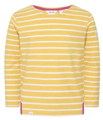 Produktbild von Lazy Jacks - "Breton" Oberteil für Mädchen, Langärmlig LJ544 (128) (Zitrone)