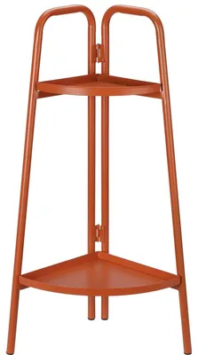 Produktbild von Blumenständer aus Metall, für Ecke, 2 Ablagen, 70 cm