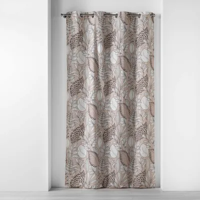Vorhang mit Ösen, 140 x 240 cm, Baumwolle, bedruckt, Natur