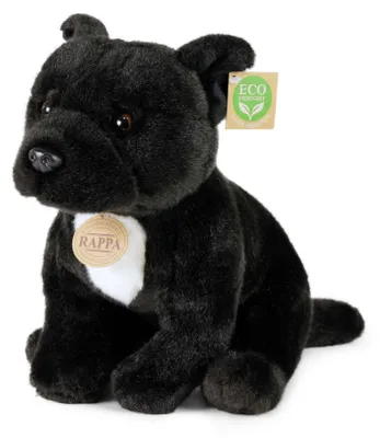 Produktbild von Plüschhund Staffordshire Bullterrier, 30 cm, schwarz, umweltfreundlich