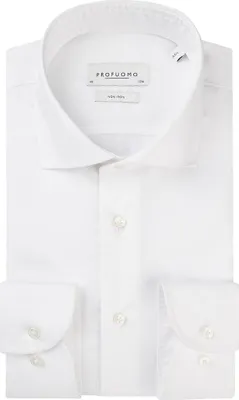 Produktbild von Profuomo weißes zweilagiges Twill-Hemd ML7 schmale Passform