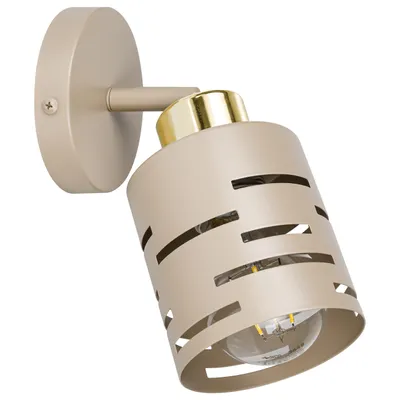 Produktbild von MasterLED Wandleuchte E27 schwenkbar 1-flammig Beige Gold aus Stahl für Innen