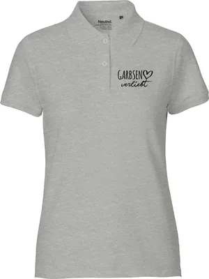 Produktbild von Huuraa Damen Polo Shirt Garbsen verliebt XS Sport Grey Bio Baumwolle Fairtrade Poloshirt Geschenkidee