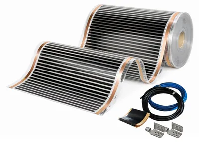 Infrarot-Fußbodenheizung 1,0 m², 150 W/m², 50 cm breit, Carbon-Heizfolie