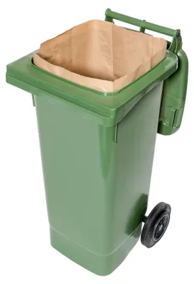 Produktbild von bioMat Kompostierbare Papiersäcke 60l aus Kraftpapier, 25 Papiertüten für Biotonne, 2-lagig, Reißfest, Nassfest, Kompostierbar lt. EN13432