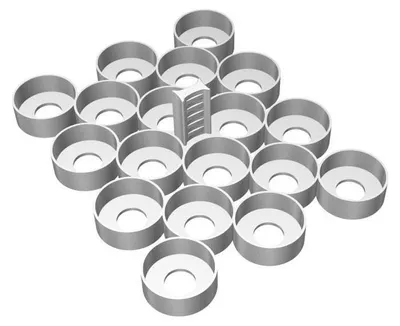 Immagine prodotto di Portacolori per vaschette Citadel da 12 ml, 18 scomparti, grigio