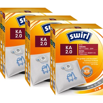 Produktbild von SWIRL Staubsaugerbeutel KA2 für Nass-Trockensauger Kärcher Nilfisk 3er-Pack
