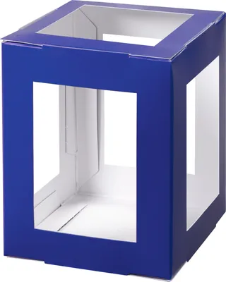 Produktbild von VBS Laternen-Rohling Eckig 13.5x13.5x18 cm Blau