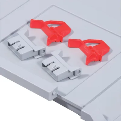 Produktbild von allit Verschluss-Set ProfiPlus EuroBox 4S grau/rot 2 Sets