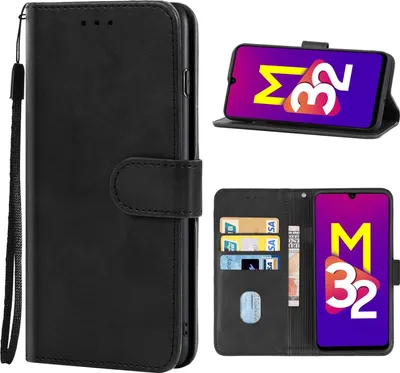 Produktbild von Mobigear Geldbörsen-Handyhülle für Samsung Galaxy M32 5G – Klapphülle – Schwarz