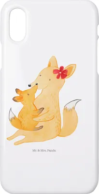 Produktbild von Mr. & Mrs. Panda Iphone 10 Handyhülle Fuchs Mama - Weiß - Geschenk, Mutter, Hülle, Muttertag, Umarmen, Handy, Cover, Schoß, X