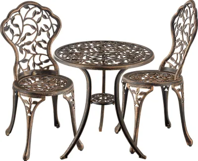 Produktbild von tectake® Bistroset Lyon für 2 Personen, wetterfestes Aluminium